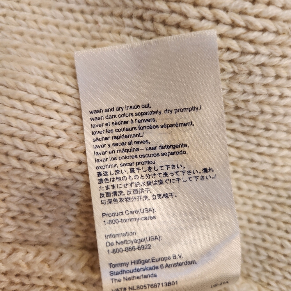 Tommy Hilfiger Women's Shawl Collar Cardigan in Beige, Size XS - Picture 6 of 9